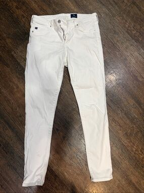 Ag Adriano Goldschmied White High-Rise Skinny Jeans